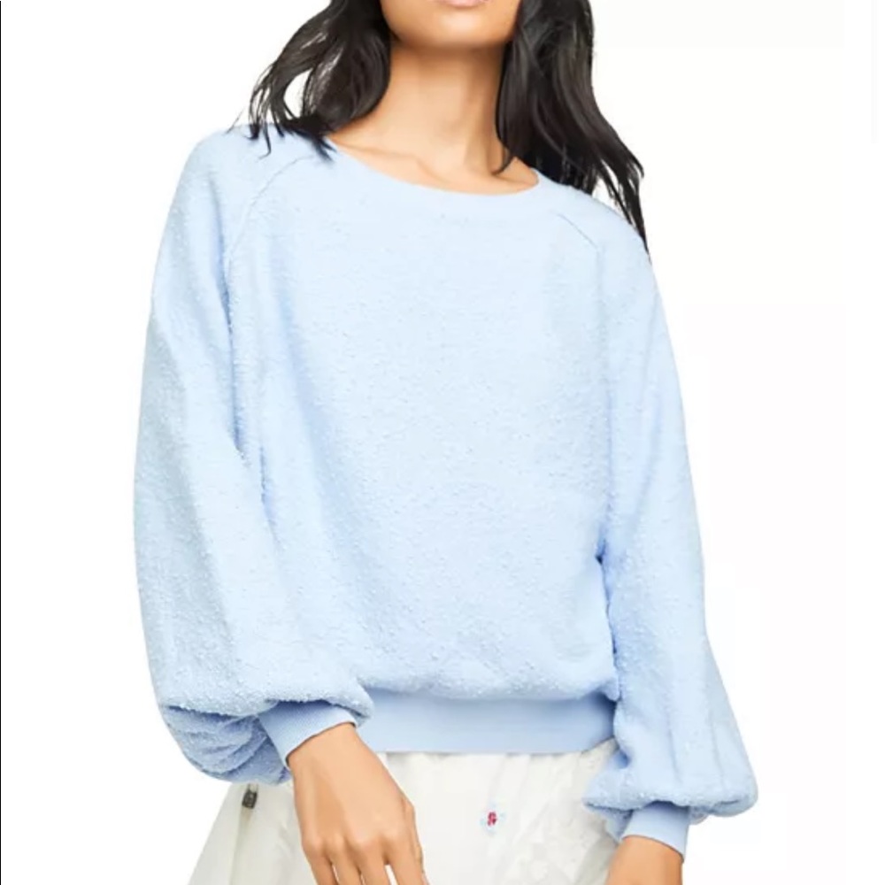 NWT Free People Found My Friend Sweatshirt in Crystal Sky